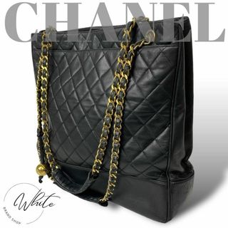 シャネル(CHANEL)の【CHANEL】シャネル チェーントート ゴールド金具 ヴィンテージ 黒(トートバッグ)