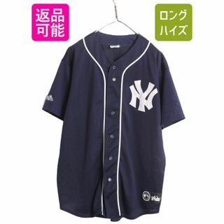 MLB オフィシャル Majestic ヤンキース ベースボール シャツ メンズ XL / 古着 ゲームシャツ ユニフォーム メジャーリーグ 半袖シャツ 野球(ウェア)