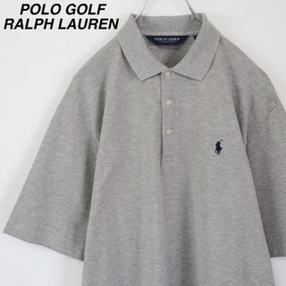 ポロラルフローレン(POLO RALPH LAUREN)の【大人気】ポロゴルフ ラルフローレン／ポロシャツ　刺繍ロゴ　鹿の子　L　無地(ポロシャツ)