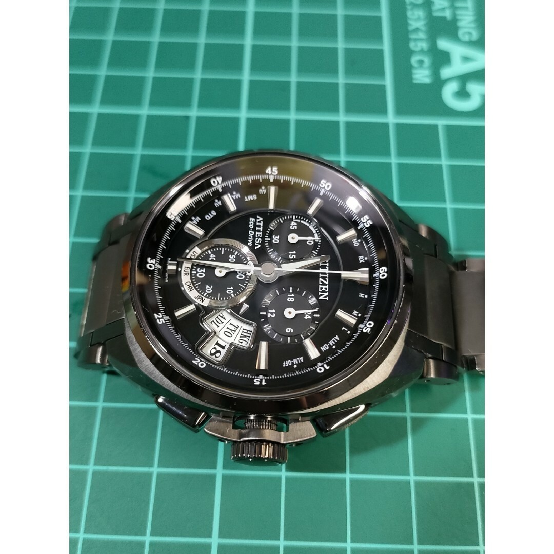 CITIZEN(シチズン)の稼働品 シチズンアテッサジェットセッター電波ソーラー腕時計 ATD53-3012 メンズの時計(腕時計(アナログ))の商品写真