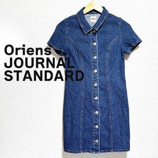 ジャーナルスタンダード(JOURNAL STANDARD)のOriens JOURNAL STANDARD デニムシャツミニワンピ　半袖　青(ミニワンピース)