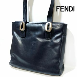 フェンディ(FENDI)の【美品】FENDI フェンディ FFロゴ レザー トートバッグ(トートバッグ)