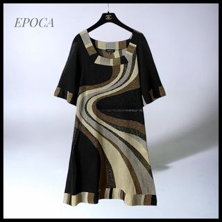 【EPOCA】 訳あり特価  Aラインシアーワンピース  ベルスリーブ