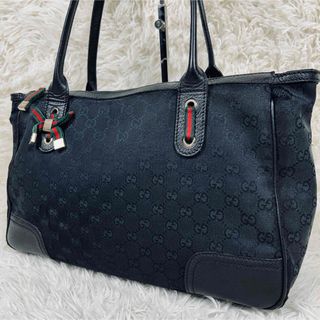 グッチ(Gucci)の【良品】グッチ　プリンシー　トートバッグ　GG  キャンバス　シェリーライン(トートバッグ)