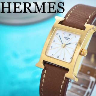 Hermes - 288【美品】エルメス時計　Hウォッチ　レディース腕時計　箱付き　ゴールド　人気