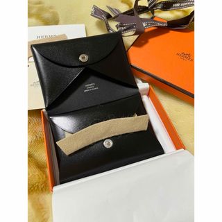 エルメス(Hermes)の【新品未使用】エルメス　ガルヴィデュオ　ボックスカーフ　黒(コインケース/小銭入れ)