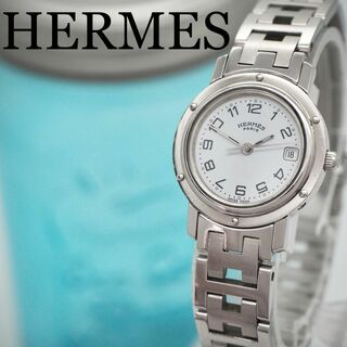 エルメス(Hermes)の553 HERMES エルメス時計　クリッパー　ホワイト　レディース腕時計　人気(腕時計)