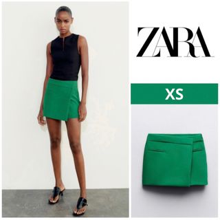 ザラ(ZARA)の完売品！！【タグ付き新品未使用】ZARA ザラ アシンメトリー スコート(ミニスカート)