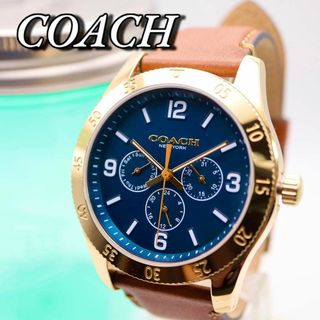 コーチ(COACH)の極美品 COACH クロノグラフ ケイシー 42MM メンズ腕時計 760(腕時計(アナログ))