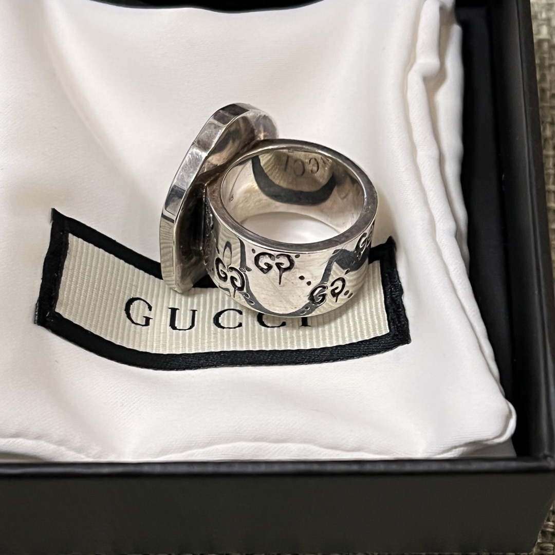 Gucci(グッチ)のGUCCI グッチ シルバーリング　スカルリング　ゴースト　１５号 メンズのアクセサリー(リング(指輪))の商品写真