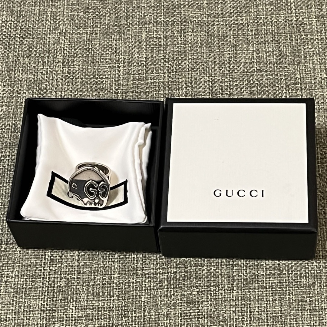 Gucci(グッチ)のGUCCI グッチ シルバーリング　スカルリング　ゴースト　１５号 メンズのアクセサリー(リング(指輪))の商品写真