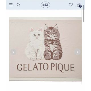 gelato pique ツインキャットジャガードブランケット ピンク　新品