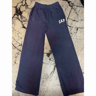 ギャップ(GAP)のGAP フレア パンツ スウェット ジャージ ネイビー 裏起毛(バギーパンツ)