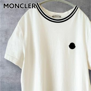 MONCLER - モンクレール　MONCLER ラバーアイコン　クルーネック　Tシャツ　半袖　白黒