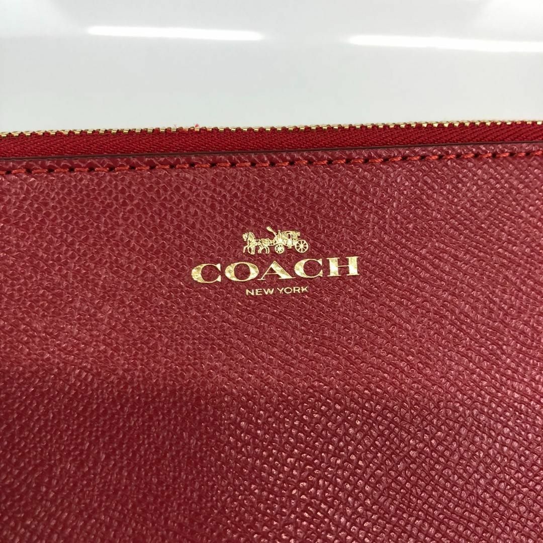 COACH(コーチ)のCOACH コーチ ポーチ 小物入れ レッド レディース ブランド レディースのファッション小物(ポーチ)の商品写真