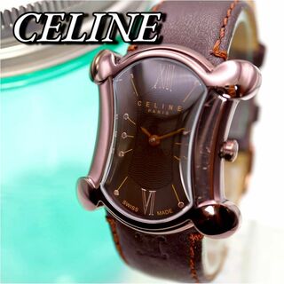セリーヌ(celine)の極美品 CELINE トリオンフ マカダム ブラウン レディース腕時計 765(腕時計)