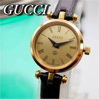 グッチ(Gucci)の美品 GUCCI サイドシェリーライン ローマン レディース腕時計 766(腕時計)