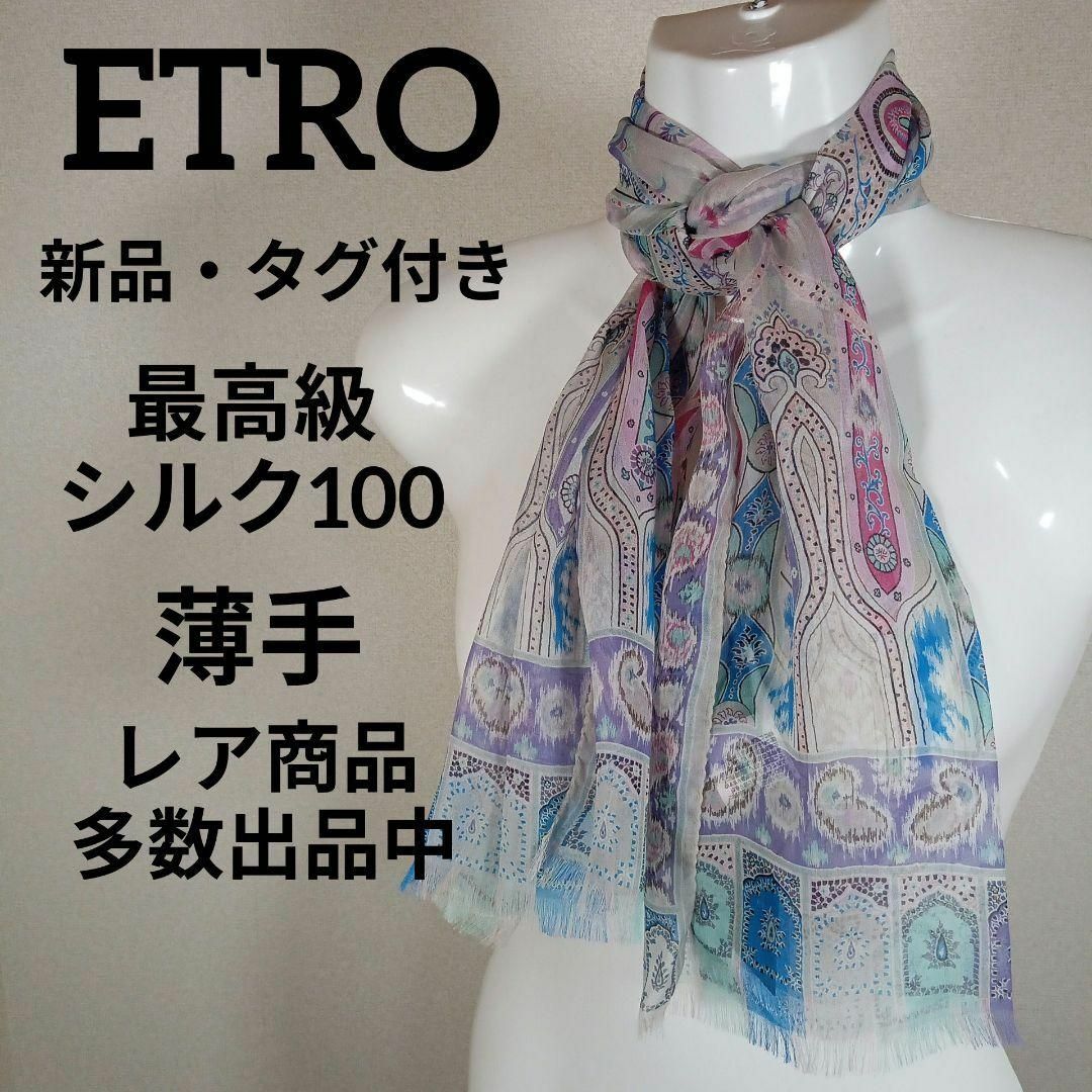 ETRO(エトロ)のけ380新品・タグ付き　エトロ　ショール　ストール　薄手　最高級シルク100 その他のその他(その他)の商品写真