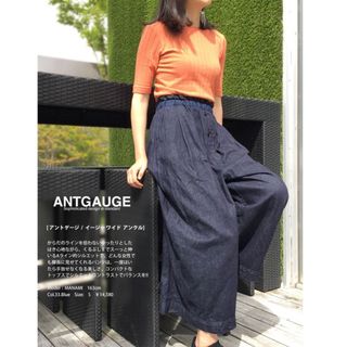 アントゲージ(Antgauge)の美品 アントゲージ ワイドデニム イージーパンツ(デニム/ジーンズ)