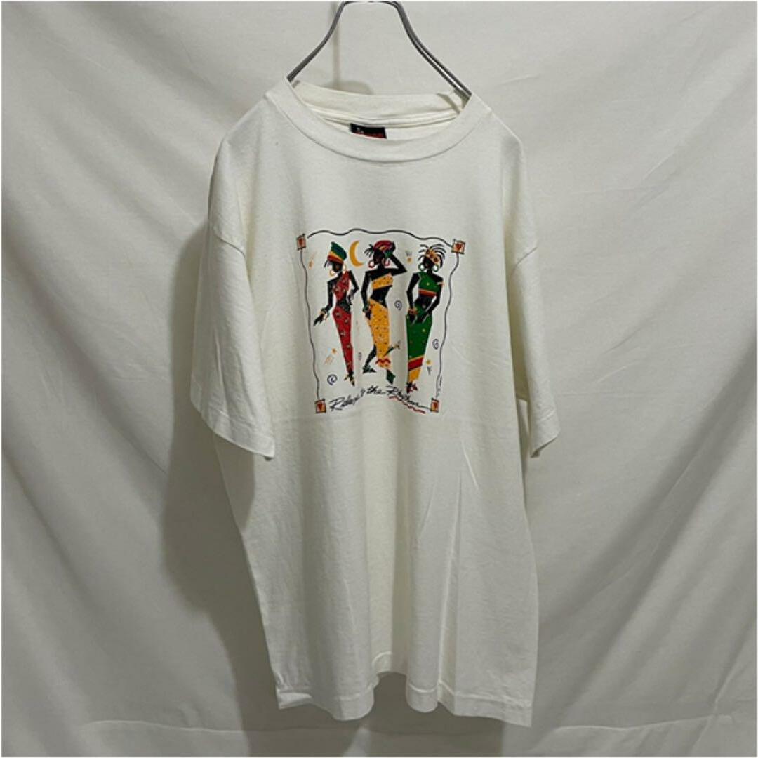 アフリカンレディ　コピーライト入り　80s 90s シングルステッチ tシャツ メンズのトップス(Tシャツ/カットソー(半袖/袖なし))の商品写真