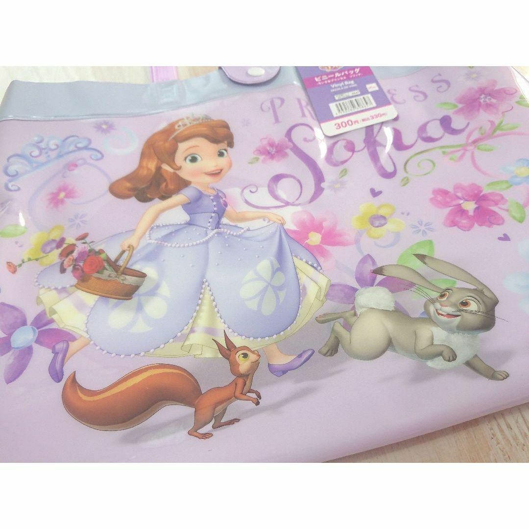 Disney(ディズニー)のDisney プリンセス ソフィア プールバッグ DAISO ダイソー パープル エンタメ/ホビーのおもちゃ/ぬいぐるみ(キャラクターグッズ)の商品写真