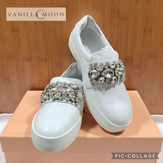 VANILLA MOON   バニラムーン　レザースニーカー  ビジュー　新品(スニーカー)