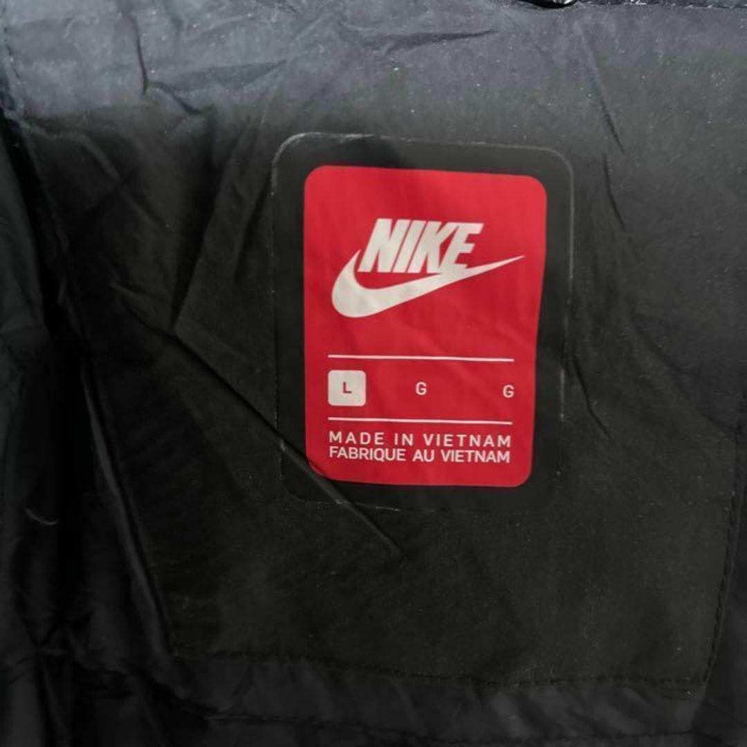 NIKE(ナイキ)のナイキ ロゴ ナイロン ブルゾン メンズ L ブラック 古着 長袖 ジャケット メンズのジャケット/アウター(ナイロンジャケット)の商品写真