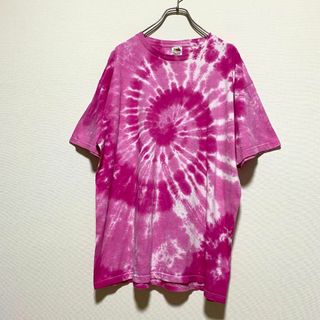 フルーツオブザルーム(FRUIT OF THE LOOM)のアメリカ古着　半袖　Tシャツ　タイダイ　00s ヴィンテージ　I162(Tシャツ/カットソー(半袖/袖なし))