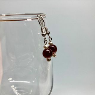 ピアス　キャッツアイピアス(パープル)  パワーストーンピアス S (ピアス)