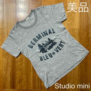 スタジオミニ(STUDIO MINI)のレディース　美品　Studio mini 半袖　Tシャツ　グレー　フリーサイズ(Tシャツ(半袖/袖なし))