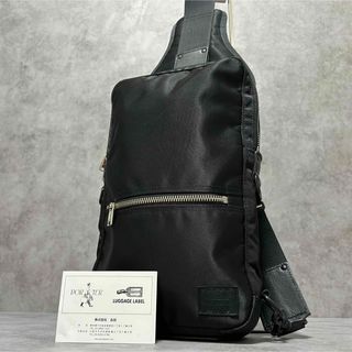 ポーター(PORTER)の極美品 PORTER LIFT ボディバッグ ショルダー ナイロン レザー 黒(ボディーバッグ)