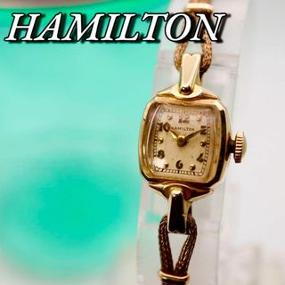 Hamilton - HAMILTON アンティーク 手巻き ゴールド レディース腕時計 777
