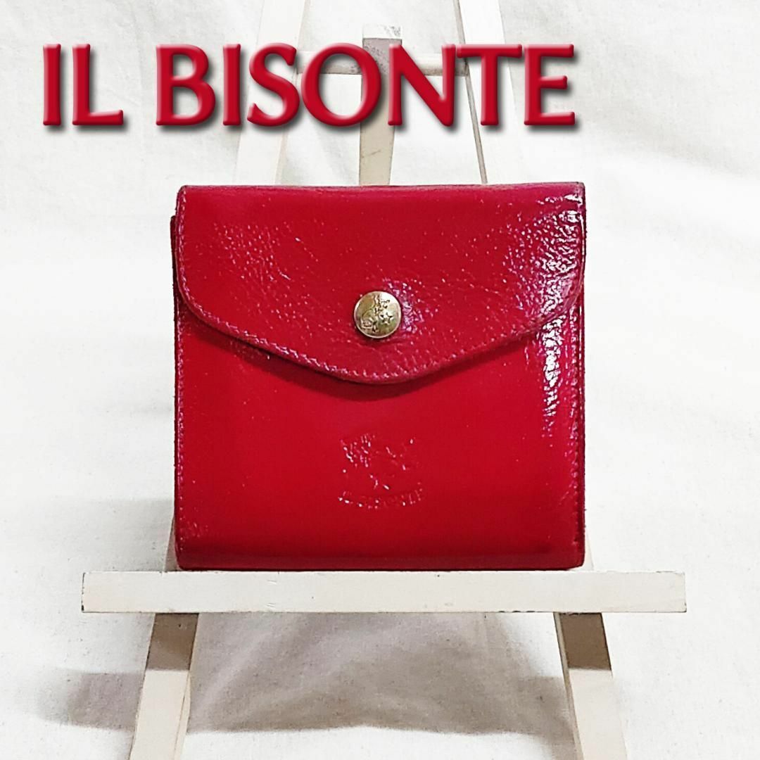 IL BISONTE - 袋付き ILBISONTE イルビゾンテ Wホック 折り財布 ヌメ革