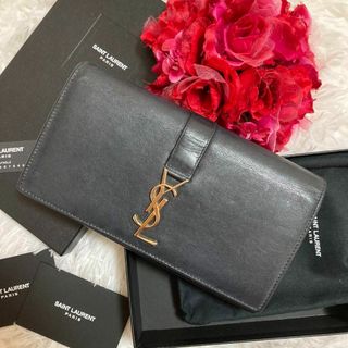 Yves Saint Laurent - 付属完備✨イヴサンローラン 長財布 ブラック　レザー カサンドラロゴ