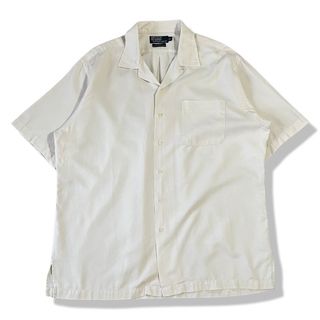 【90s】ポロラルフローレン CALDWELL シルク混 半袖 開襟シャツ L