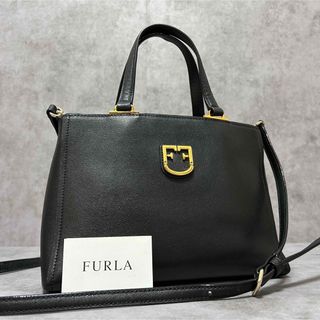 Furla - 極美品 FURLA ベルヴェデーレ 2way ハンドバッグ レザー F金具 黒