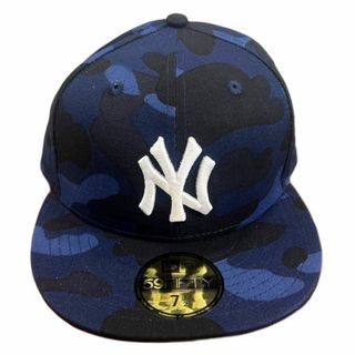 アベイシングエイプ(A BATHING APE)のNEW ERA  A BATHING APE BAPE × MLB x YANKEES 59FIFTIY CAP 7 1/2 BAPE : P285(キャップ)