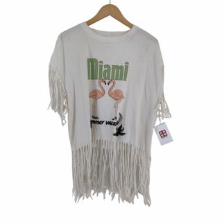 NON TOKYO(ノン トーキョー) FRINGE PRINT TOP(カットソー(半袖/袖なし))