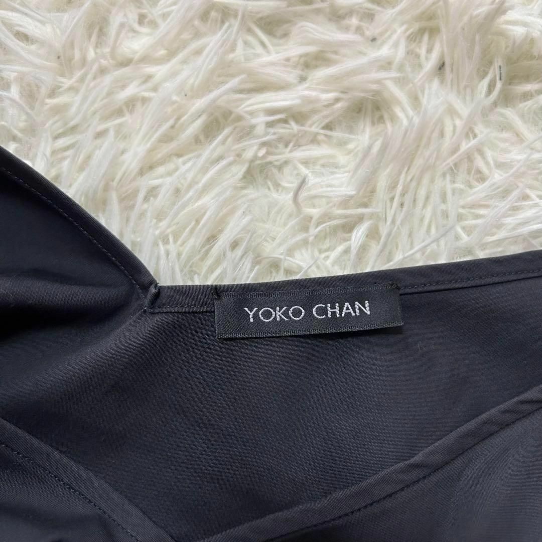 YOKO CHAN(ヨーコチャン)の【美品】YOKOCHAN コットンワンピース フリル Vネック ざっくり レディースのワンピース(ひざ丈ワンピース)の商品写真