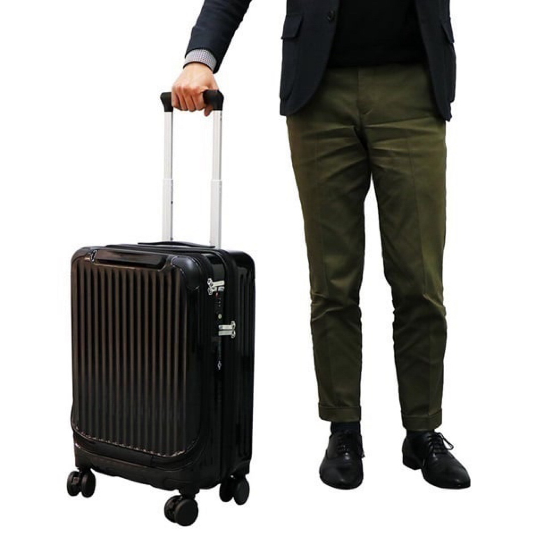 キャリーケース 機内持ち込みサイズ タビテクト ジッパーフロントオープン S レディースのバッグ(スーツケース/キャリーバッグ)の商品写真