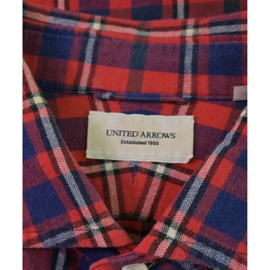 UNITED ARROWS(ユナイテッドアローズ)のUNITED ARROWS カジュアルシャツ XL 赤x紺(チェック) 【古着】【中古】 メンズのトップス(シャツ)の商品写真