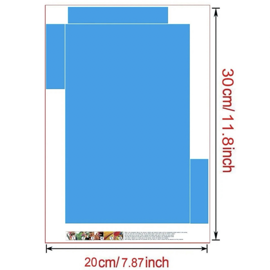 ダイヤモンドアートキット51   20cm×30cm ハリネズミ/アニマル ハンドメイドの素材/材料(その他)の商品写真