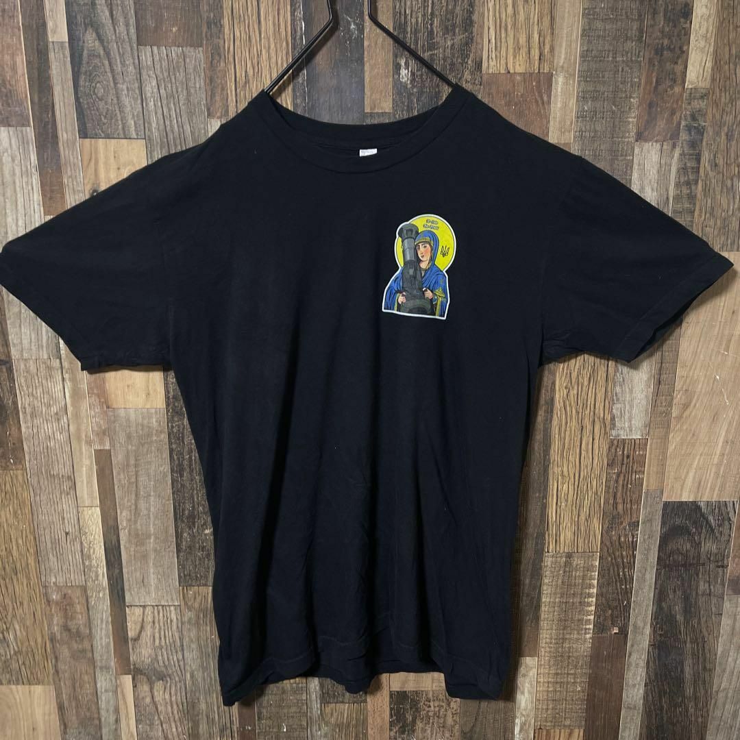 アラブ 仏教 ロング L ブラック メンズ USA古着 半袖 90s Tシャツ メンズのトップス(Tシャツ/カットソー(半袖/袖なし))の商品写真