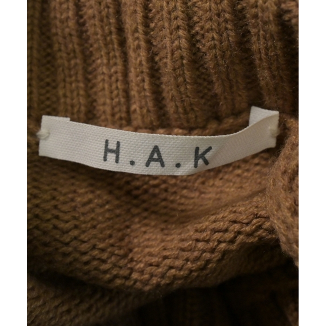 H.A.K(ハク)のH.A.K ハク ワンピース F 茶 【古着】【中古】 レディースのワンピース(ひざ丈ワンピース)の商品写真