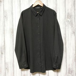 ユニクロ(UNIQLO)のUNIQLO ユニクロ (XL)　レーヨンブラウス 長袖 黒　大きいサイズ(シャツ/ブラウス(長袖/七分))