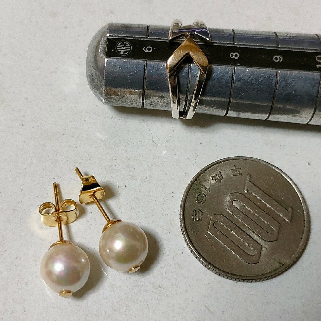 シルバーと10Kのリング＆ピアス レディースのアクセサリー(リング(指輪))の商品写真