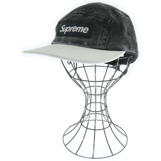 シュプリーム(Supreme)のSupreme シュプリーム キャップ - 黒系x白 【古着】【中古】(キャップ)