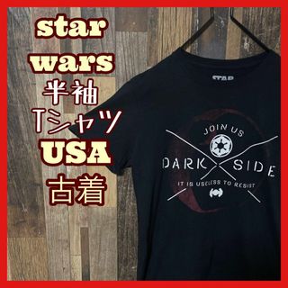 映画 M スターウォーズ ブラック メンズ プリント USA古着 半袖 Tシャツ(Tシャツ/カットソー(半袖/袖なし))