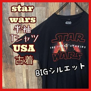 映画 XL スターウォーズ ブラック メンズ キャラクター 古着 半袖 Tシャツ(Tシャツ/カットソー(半袖/袖なし))