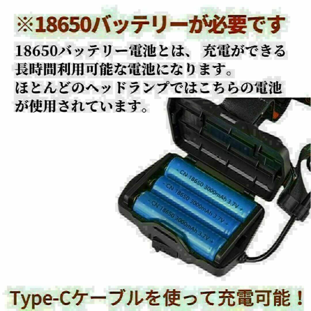 LEDヘッドライト P70 ヘッドランプ 充電式 USB 高輝度 夜釣 キャンプ スポーツ/アウトドアのアウトドア(ライト/ランタン)の商品写真